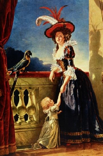 Labille-Guiard, Adelaide Portrait of Louise Elisabeth of France with her son Sweden oil painting art